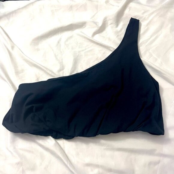 NWT Pull&Bear One Shoulder Crop Top | Black Asymmetrical Going Out Top | Large - Picture 2 of 9